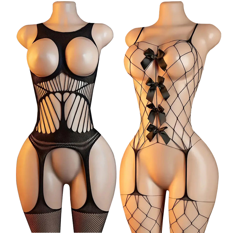 Fishing Net - 2026 신상 섹시하고 수줍은 블랙 실크