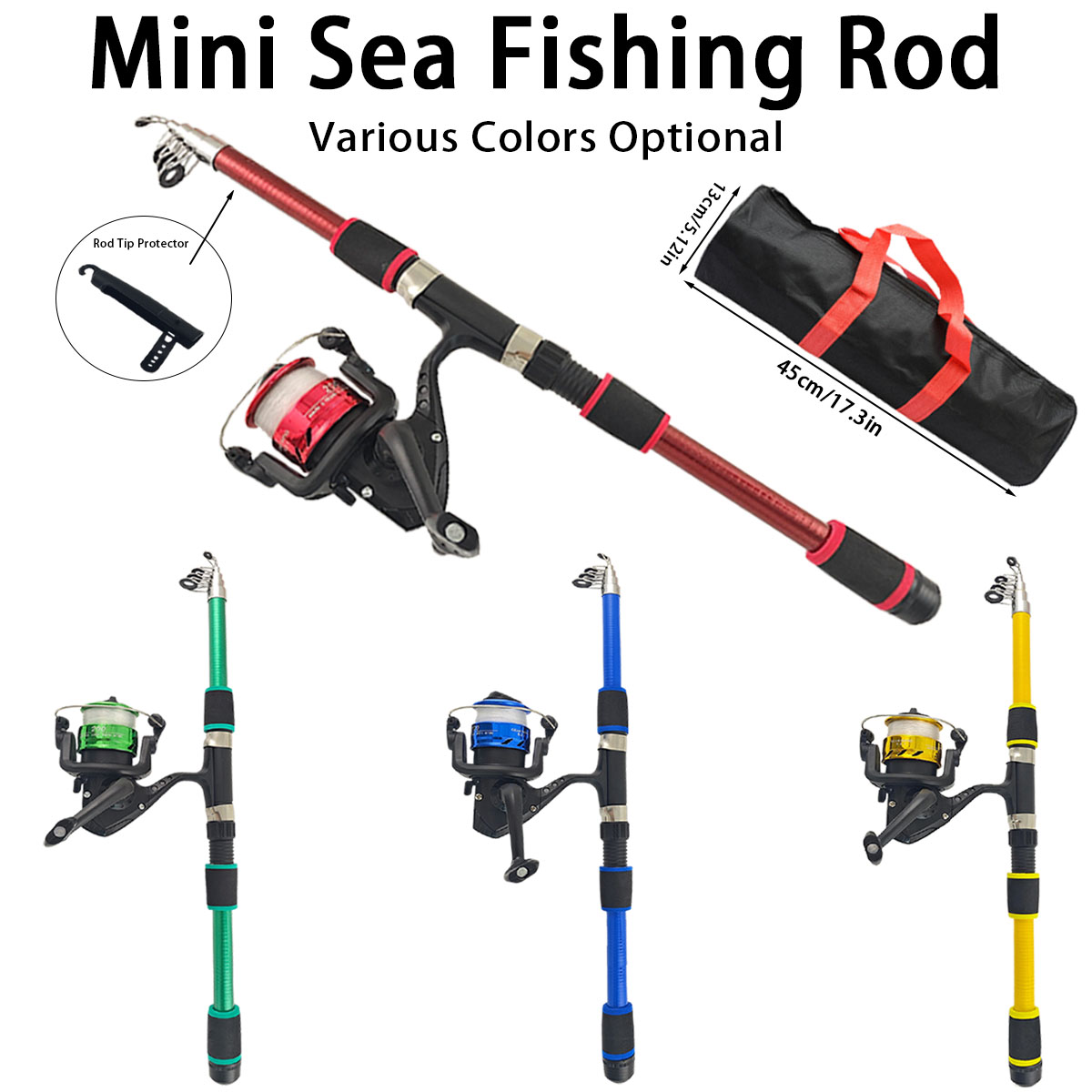 Fishing Equipment For Kids - 미니 텔레스코픽 바다 낚싯대 세트(스피닝릴, EVA