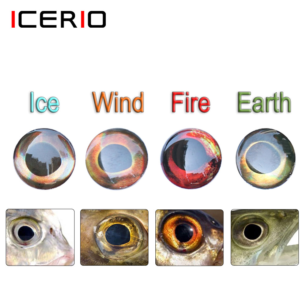 Fishing Equipment Parts - ICERIO 100PCS 홀로그램 3D 4D 물고기