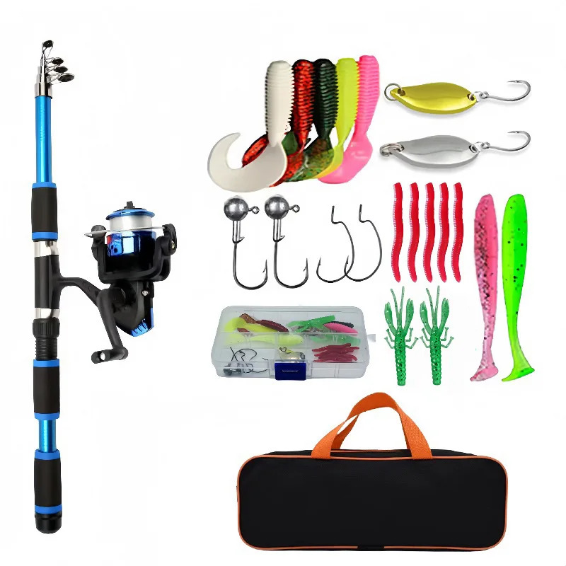 Fishing Equipment Online - 낚싯대 세트 풀 키트 (텔레스코픽 낚싯대,