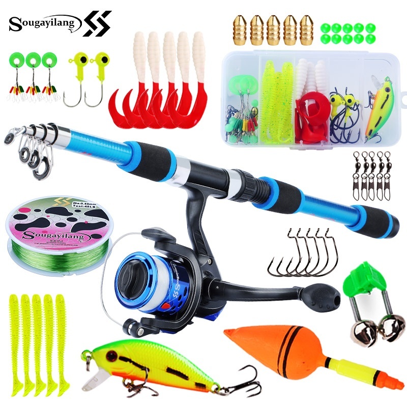Fishing Equipment Online - Sougayilang 어린이 낚싯대 세트, 텔레스코픽 낚싯대