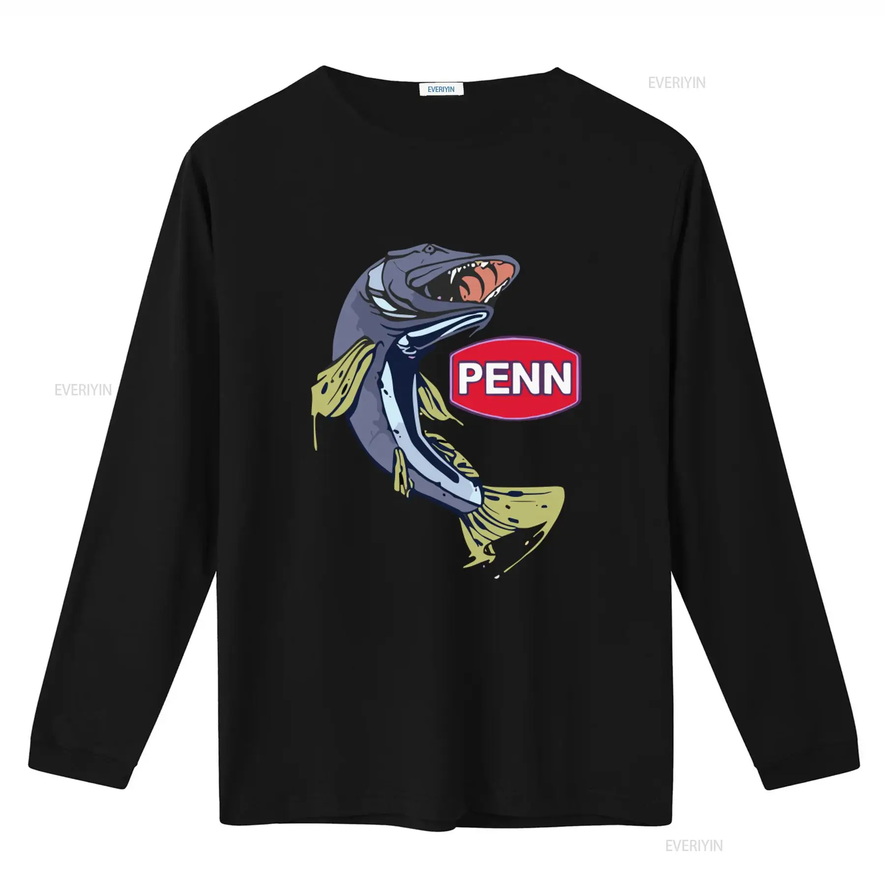 PENN 낚시 장비 회사 로고 남성용 블랙 티셔츠 사이 - Fishing Equipment Logos 리뷰 및 가격