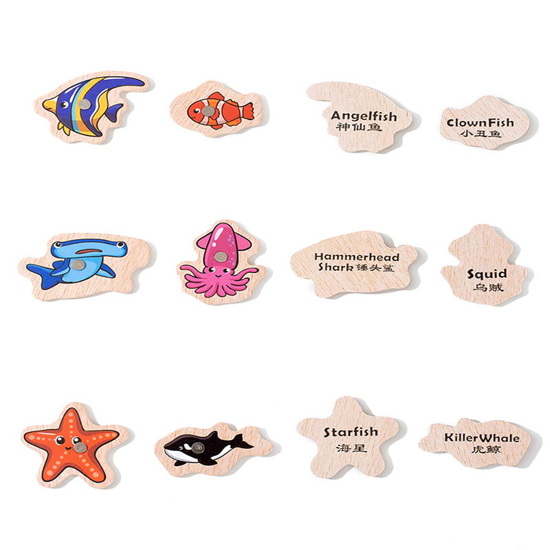 몬테소리 나무 어린이 낚시 장난감, 자석 해양 생물 인 - Fishing Equipment For Kids 리뷰 및 가격
