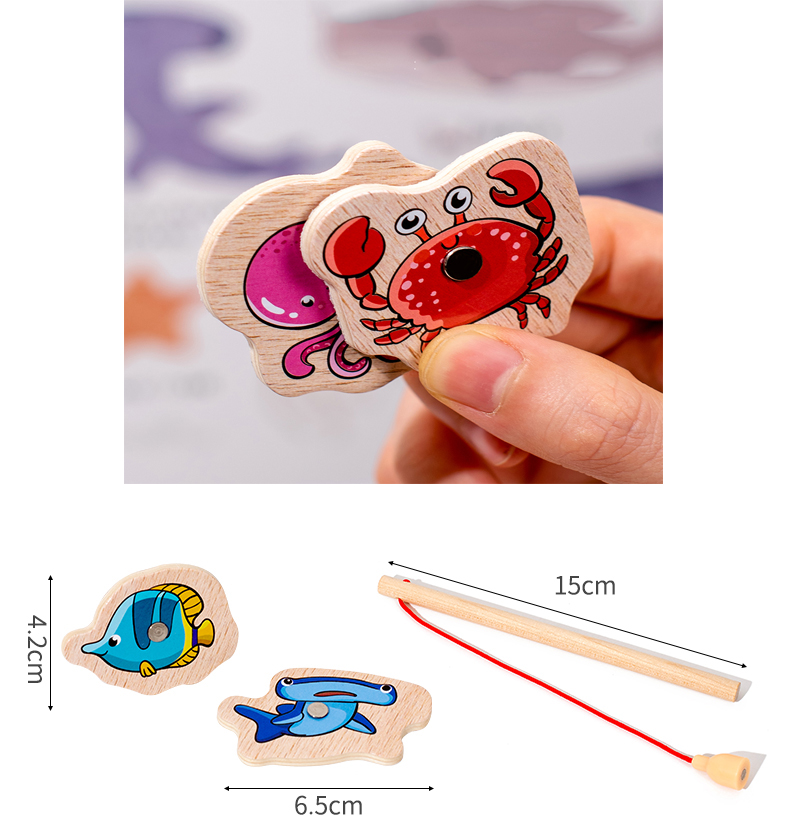 몬테소리 나무 어린이 낚시 장난감, 자석 해양 생물 인 - Fishing Equipment For Kids 리뷰 및 가격