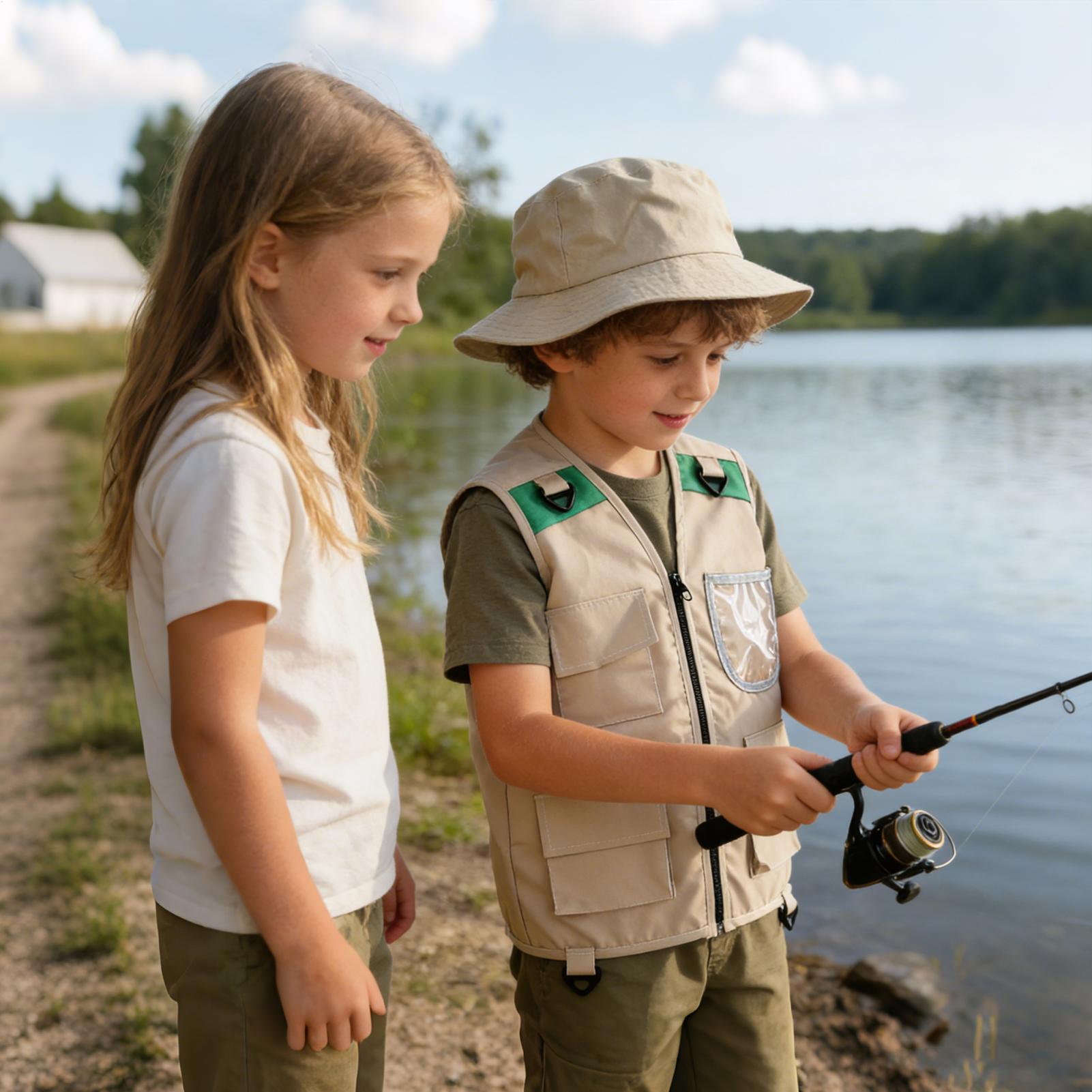 인기 판매 어린이 야외 탐험복 조끼 모자 캠핑 장비 역 - Fishing Equipment Logos 리뷰 및 가격