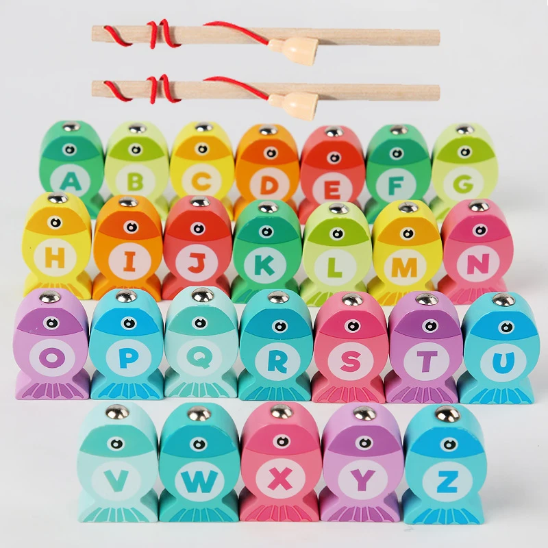 어린이 나무 낚시 게임 장난감 선물 조기 교육 알파벳  - Fishing Equipment For Kids 리뷰 및 가격