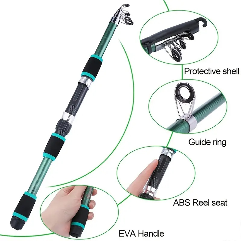 텔레스코픽 낚싯대 및 스피닝 릴 미끼 후크, 여행용 낚 - Fishing Equipment Online 리뷰 및 가격