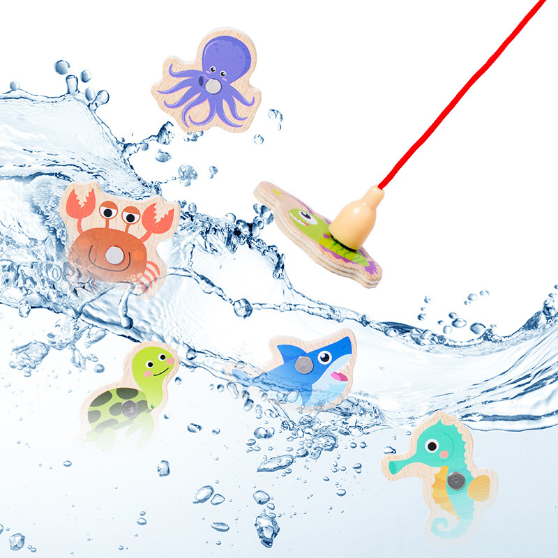 어린이를위한 나무 자석 낚시 장난감 해양 생물 인식 물 - Fishing Equipment For Kids 리뷰 및 가격