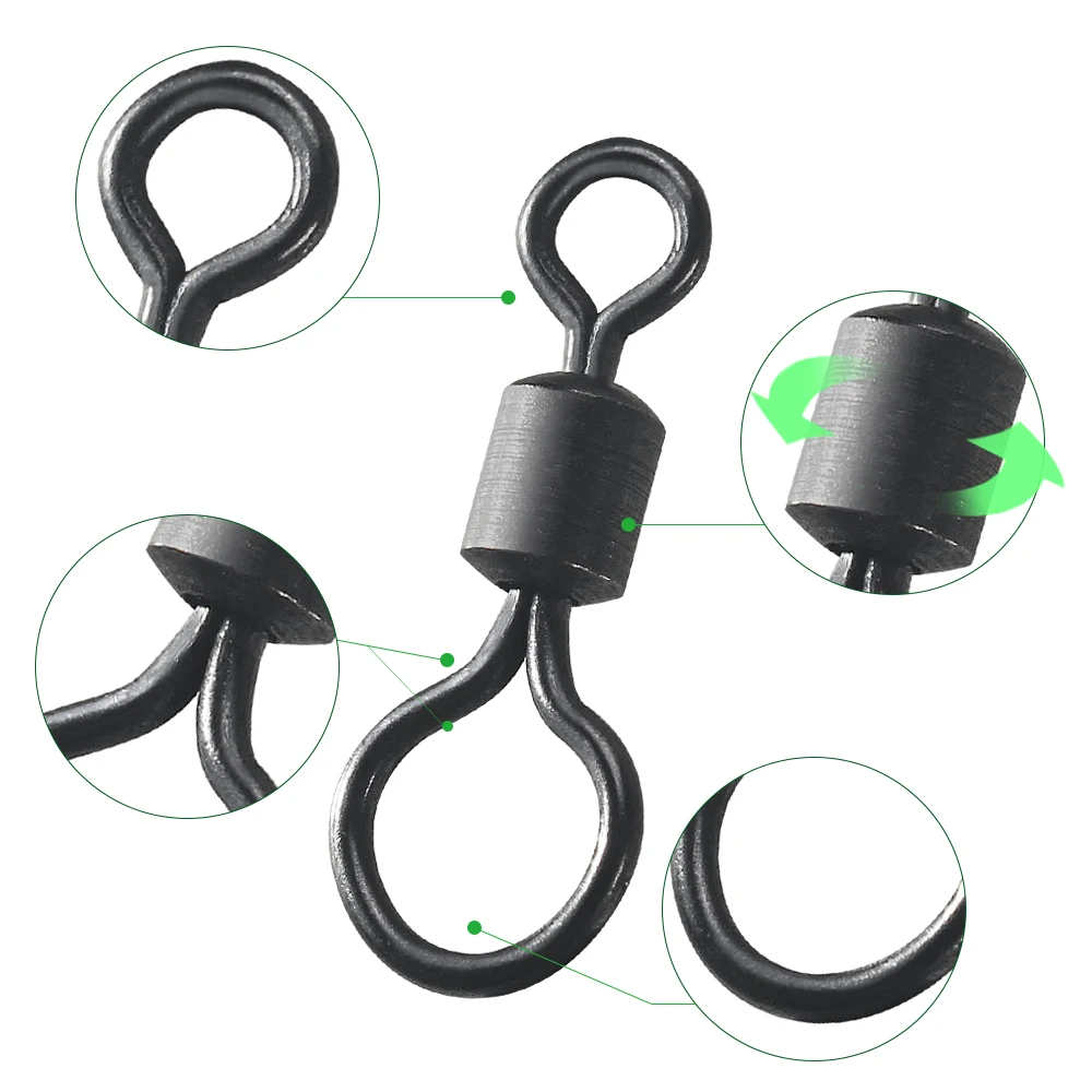 100개입 잉어 낚시 스위벨 빅아이 롤링 스위벨 무광  - Fishing Equipment Wholesale 리뷰 및 가격