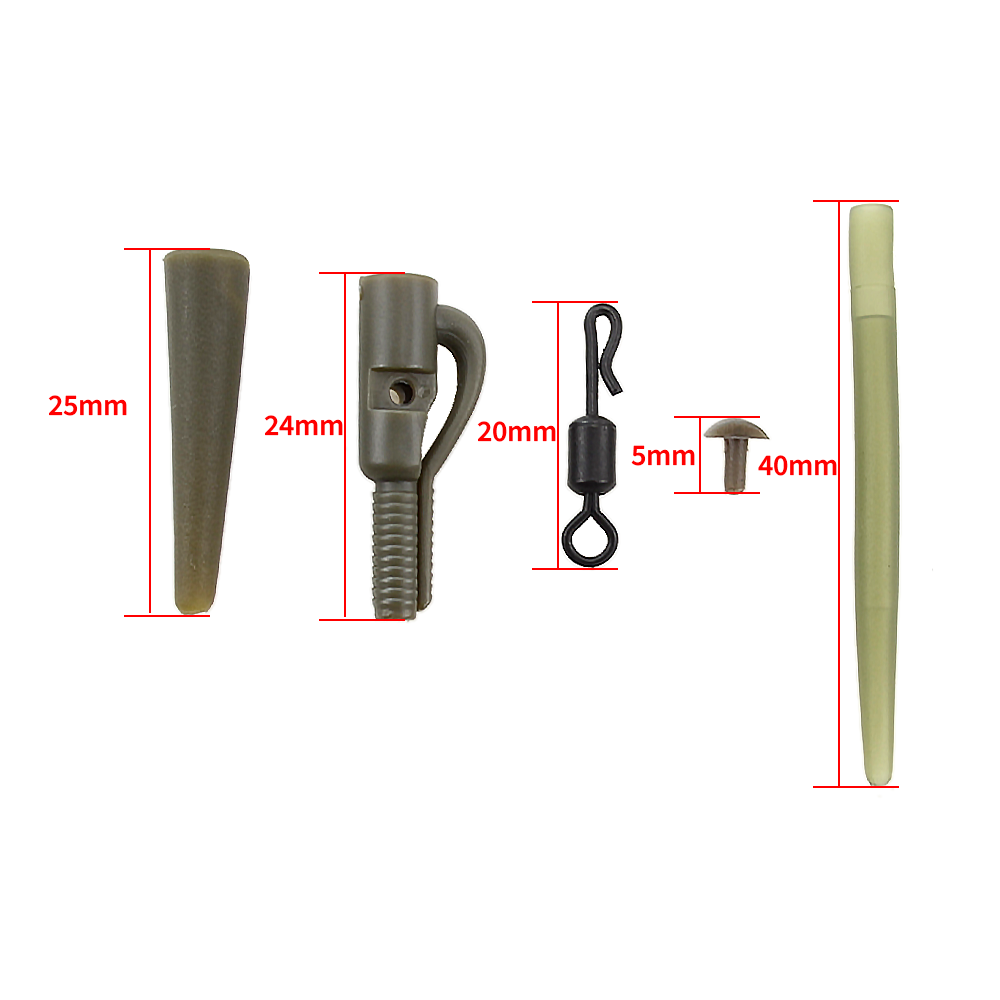 히리시 40개 잉어 낚시 안전 납 클립 꼬리 고무 콘  - Fishing Equipment Wholesale 리뷰 및 가격