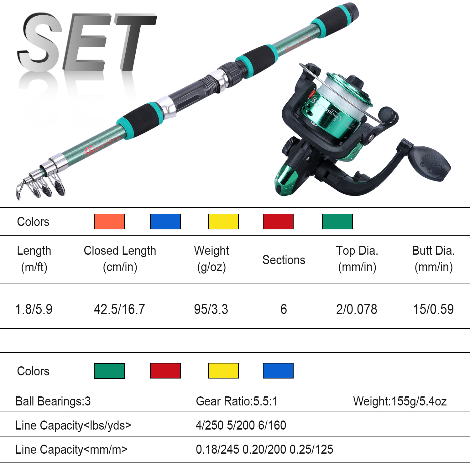 Sougayilang 텔레스코픽 낚싯대 및 릴 조합 미 - Fishing Equipment Online 리뷰 및 가격