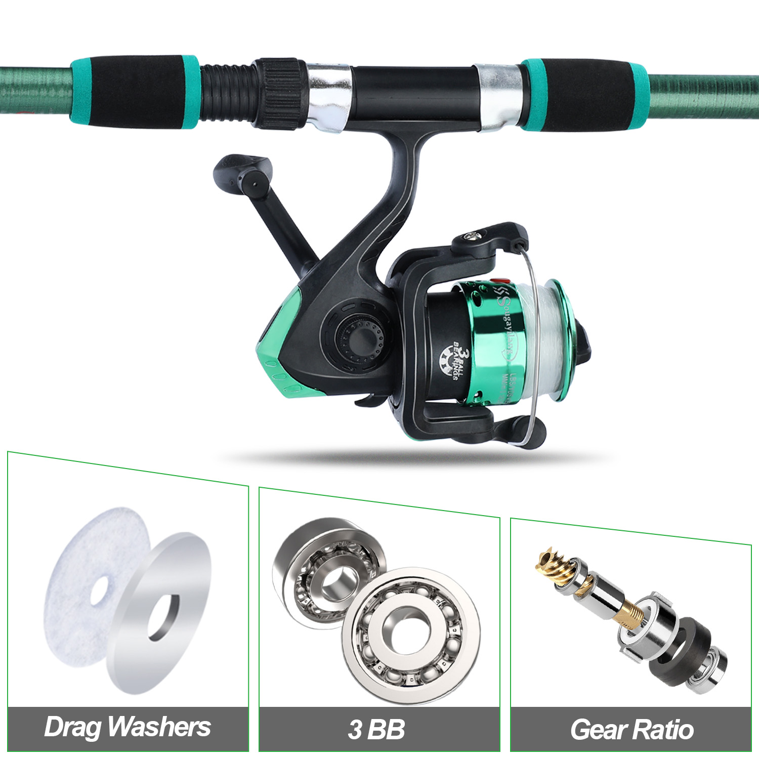 Sougayilang 텔레스코픽 낚싯대 및 릴 조합 미 - Fishing Equipment Online 리뷰 및 가격