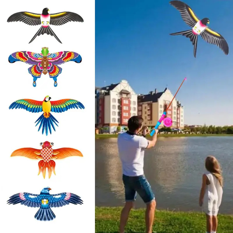 어린이 연 장난감 만화 독수리 접이식 미니 플라스틱 장 - Fishing Equipment For Kids 리뷰 및 가격