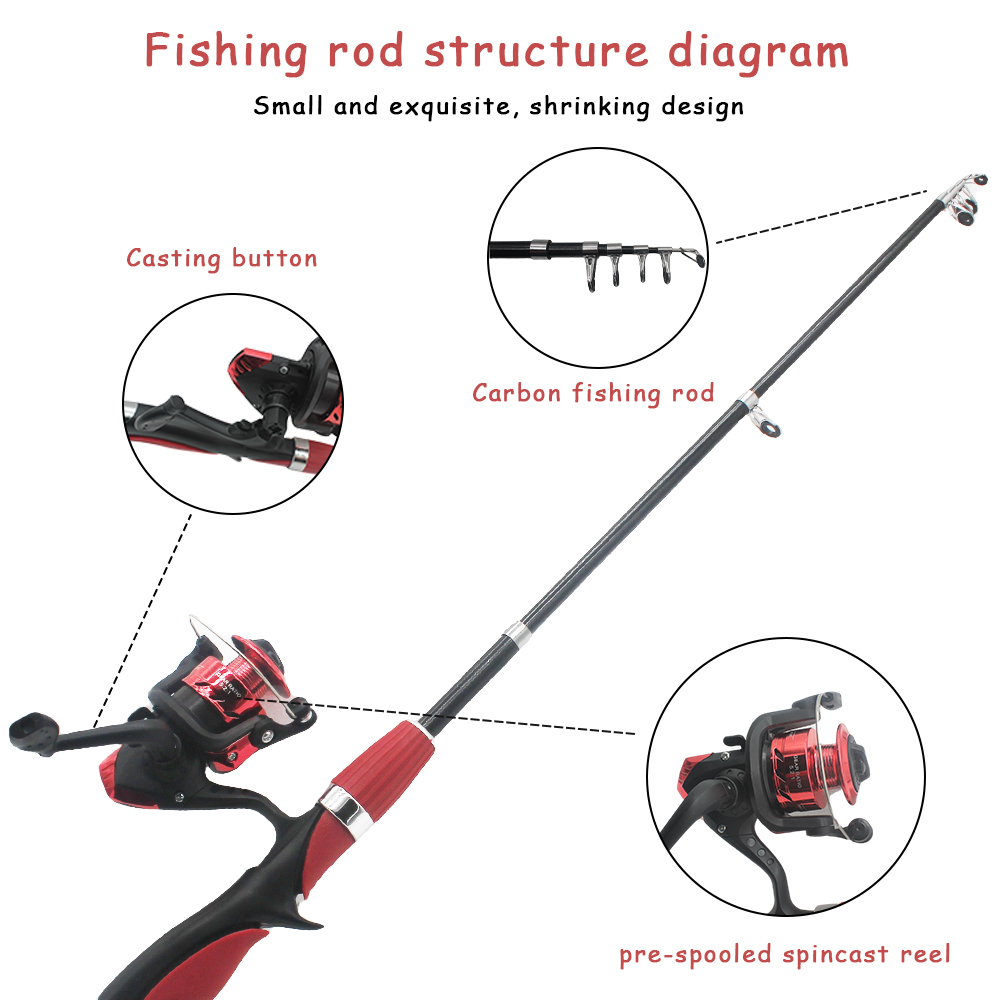 어린이 낚시대 세트 어린이를위한 낚싯대 스피닝 릴 미끼 - Fishing Equipment Online 리뷰 및 가격